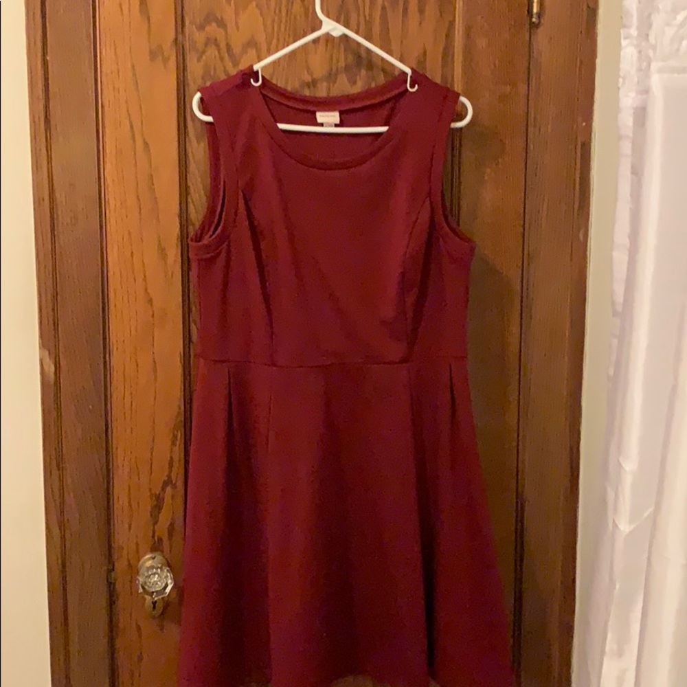 Red flowy dress